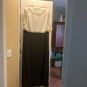 Long formal black and white dress. NWT